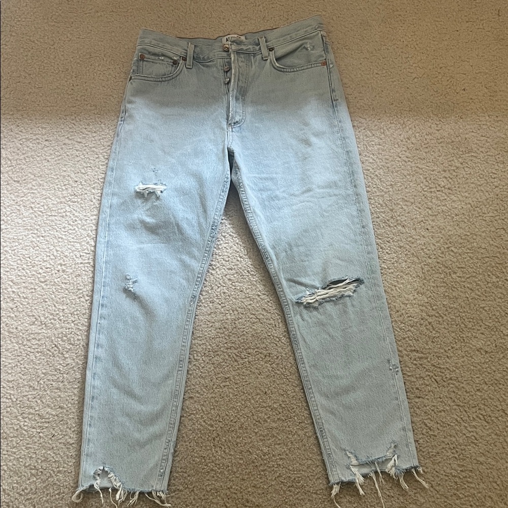 Agolde Light Blue Straight Leg Jeans